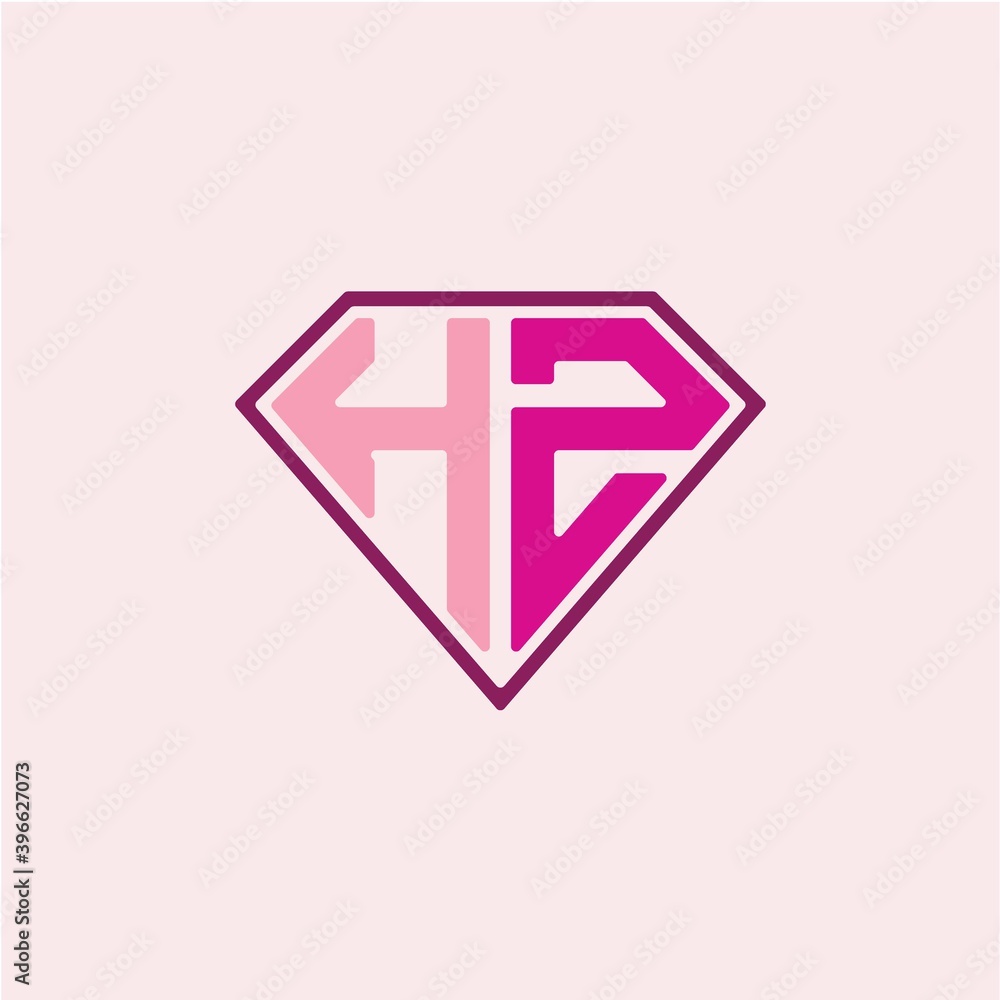 The initial letter of the H Z logo is diamond shaped, with a modern minimalist design The initial letter of the H Z logo is diamond shaped, with a modern minimalist design