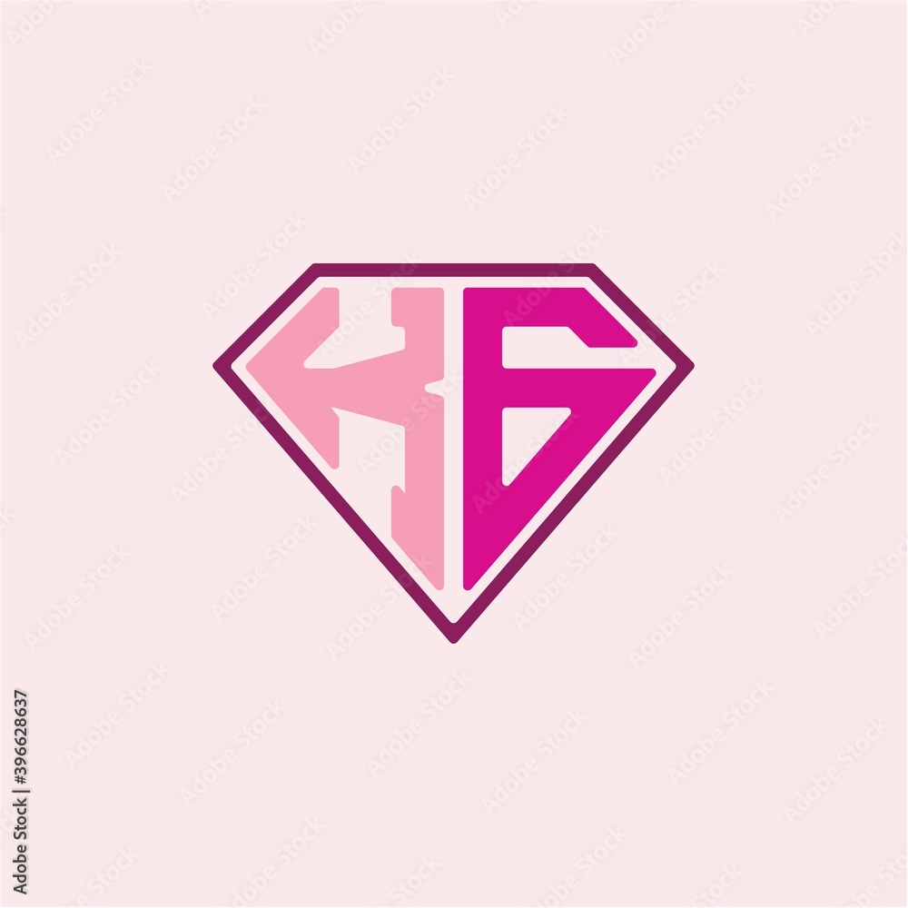 The initial letter of the K G logo is diamond shaped, with a modern minimalist design The initial letter of the K G logo is diamond shaped, with a modern minimalist design