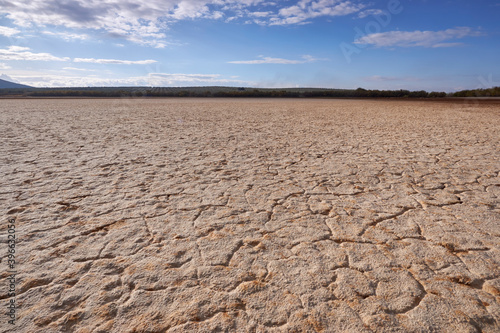 La Ratosa lagoon dry due to lack of rain in the province of Malaga. Spain