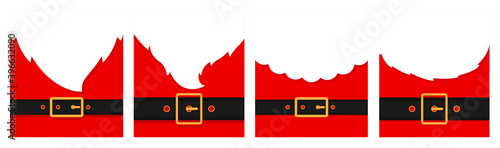 Santa's message banner background. Vector santa beard