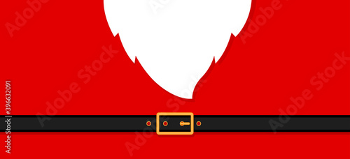 Santa's message banner background. Vector santa beard