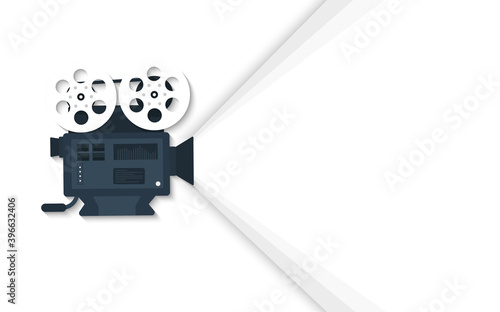 Movie time concept. Cinema banner design