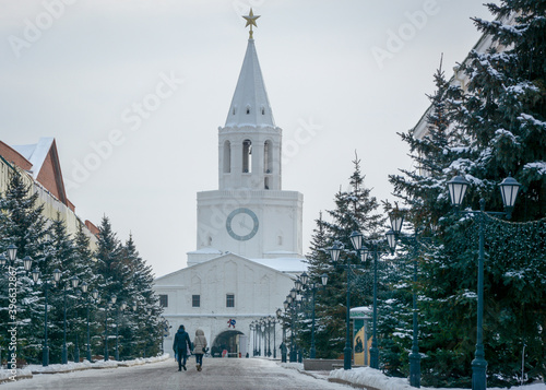 view of tower in kazan city during winter