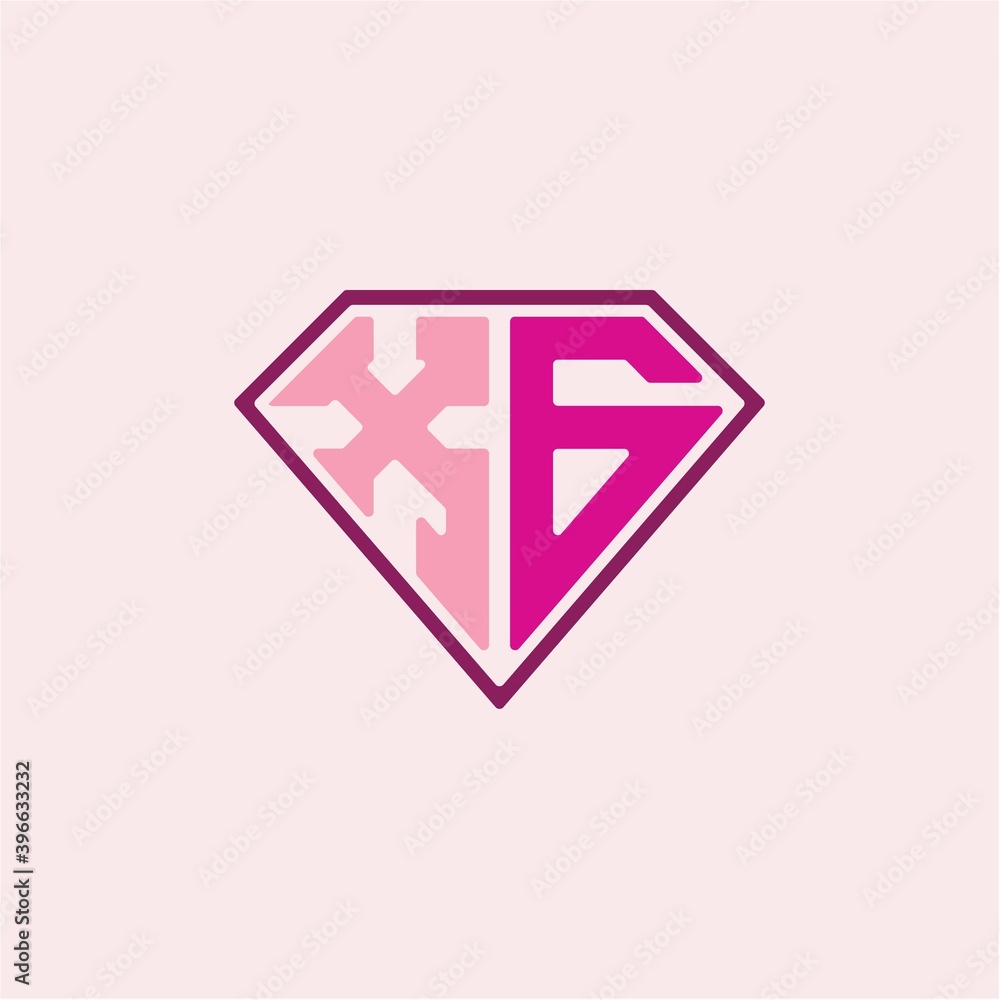 The initial letter of the X G logo is diamond shaped, with a modern minimalist design The initial letter of the X G logo is diamond shaped, with a modern minimalist design