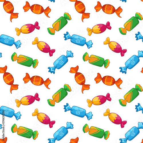 Colorful candies. Seamless vector pattern