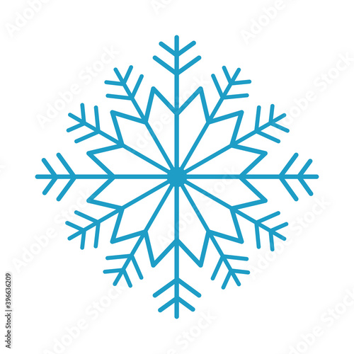 christmas snowflake style line icon vector illustration design