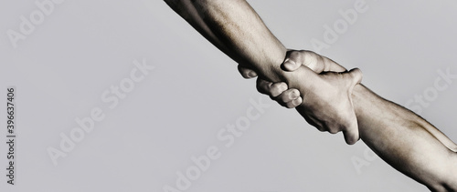 Εκτύπωση καμβά Rescue, helping gesture or hands