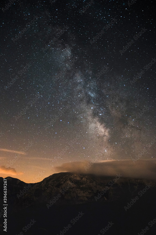Milky way in high mountain Milky way in high mountain