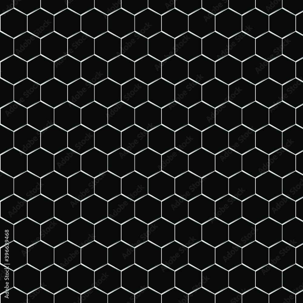 Modern hexagon lines on black background, vector hexagon pattern with grey silver lines on black vector background. Luxury backdrop template for product image, landing page, web design Modern hexagon lines on black background, vector hexagon pattern with grey silver lines on black vector background. Luxury backdrop template for product image, landing page, web design