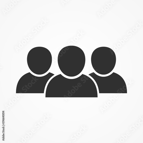 People team icon. Partnership business concept. User group symbol. Teamwork vector illustration isolated on the white background.