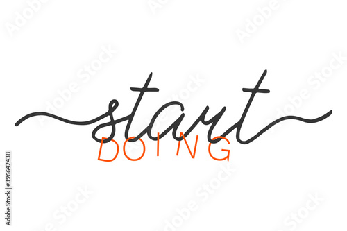 Phrase start doing handwritten text vector
