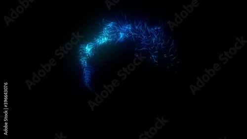 Moving Magical Light Effect, Abstract Sweep Animations 5 in 1 Pack. Background Overlay, Transition Elements. Alpha Matte Channel Video.