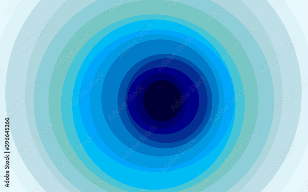Abstract circles banner. Dark blue to light gradient circles. Smooth color transition background. Effect of depth, movement, focus on the center. Round asymmetrical frame. Blurry vector illustration Abstract circles banner. Dark blue to light gradient circles. Smooth color transition background. Effect of depth, movement, focus on the center. Round asymmetrical frame. Blurry vector illustration