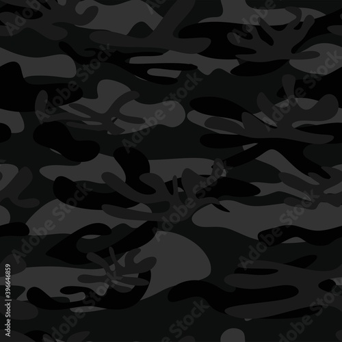 dark military camouflage vector seamless print