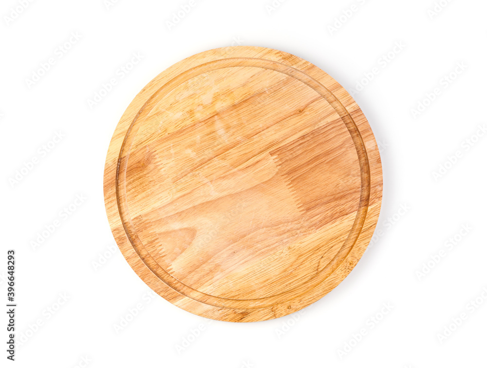 Kitchen cutting Board made of natural wood isolated on a white background. Top view, with space to copy. The concept of cooking. Kitchen cutting Board made of natural wood isolated on a white background. Top view, with space to copy. The concept of cooking.