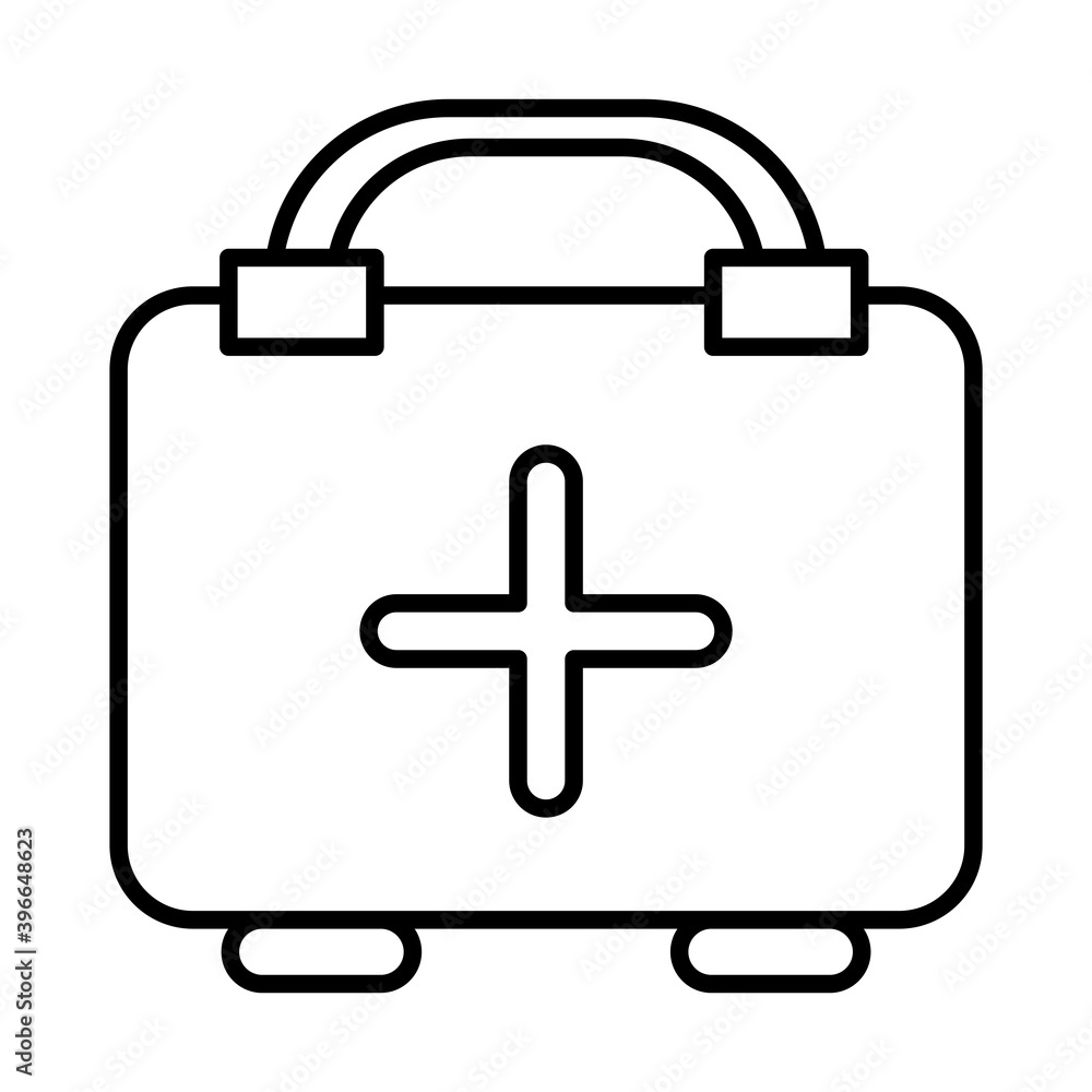 medical kit tool line style icon vector illustration design medical kit tool line style icon vector illustration design