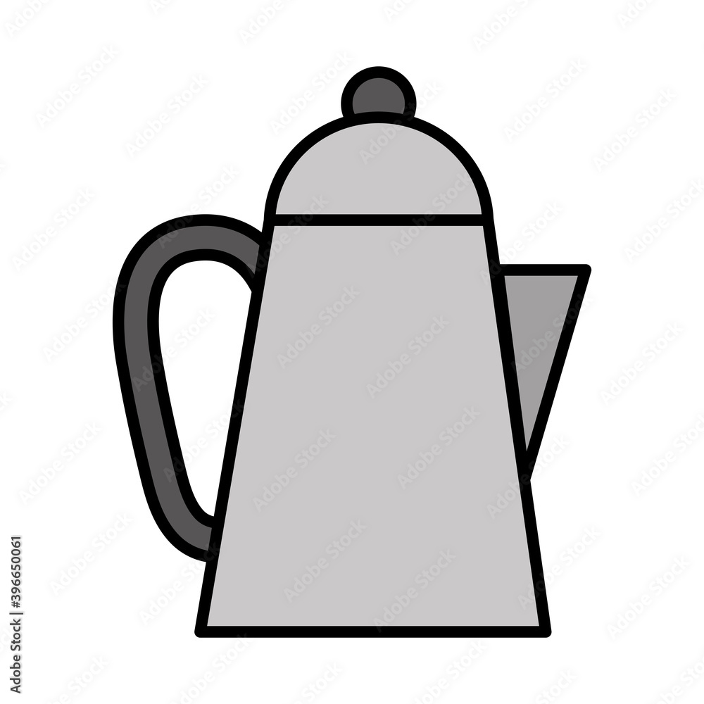 kitchen teapot utensil line and fill style icon vector illustration design kitchen teapot utensil line and fill style icon vector illustration design