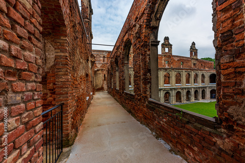 Ruins of the palace in the town of Tworków, Poland. photo