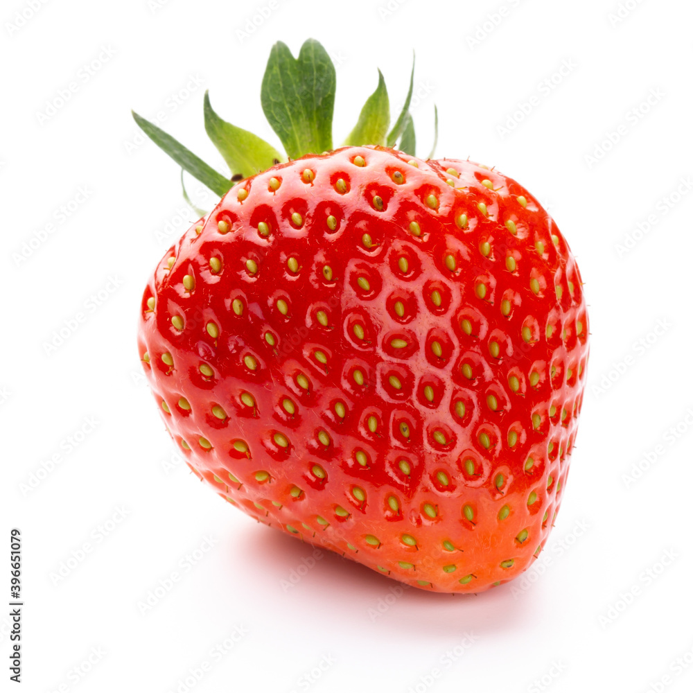Fresh strawberries closeup on a white background. Isolated - Image Fresh strawberries closeup on a white background. Isolated - Image