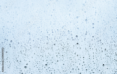 Water drops are on a glass, background texture