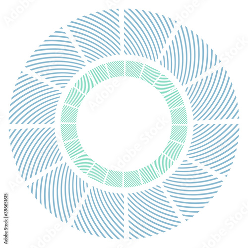 Geometric vector abstract round linear frame. Design elements