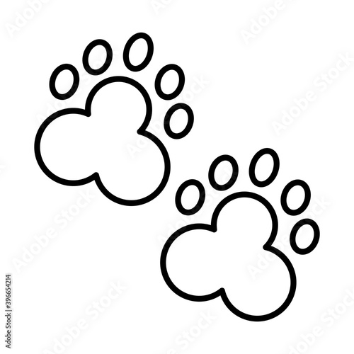 bear wild pawprints line style icon vector illustration design