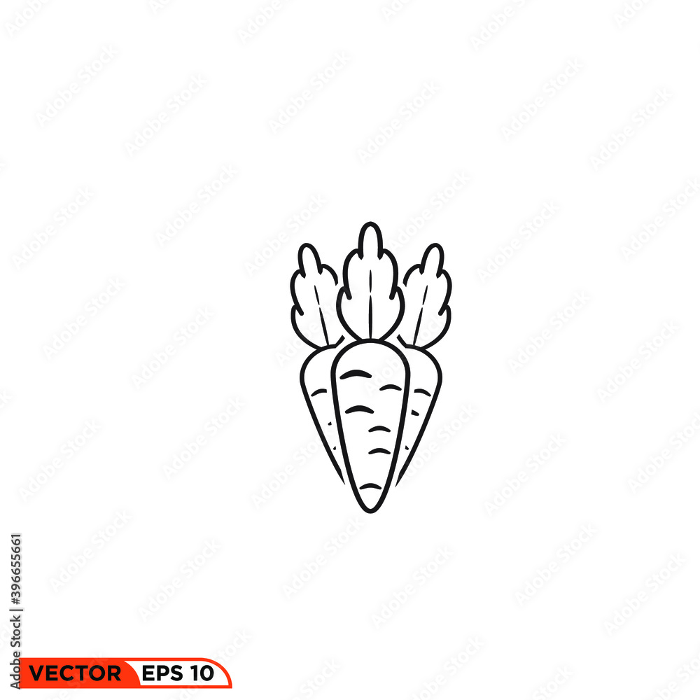 Icon vector graphic of Carrot Icon vector graphic of Carrot