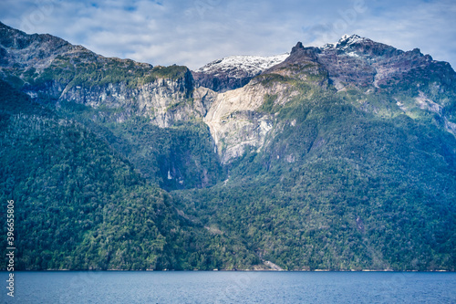 Caleta Gonzalo by the Pumalin National Park landscape at Patagonia - Chile. photo