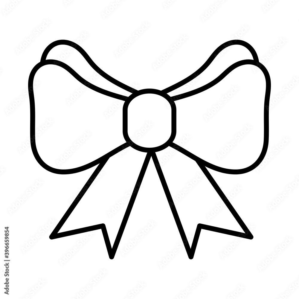 happy merry christmas bow line style icon vector illustration design happy merry christmas bow line style icon vector illustration design
