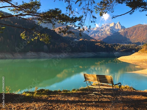 lake and mountains