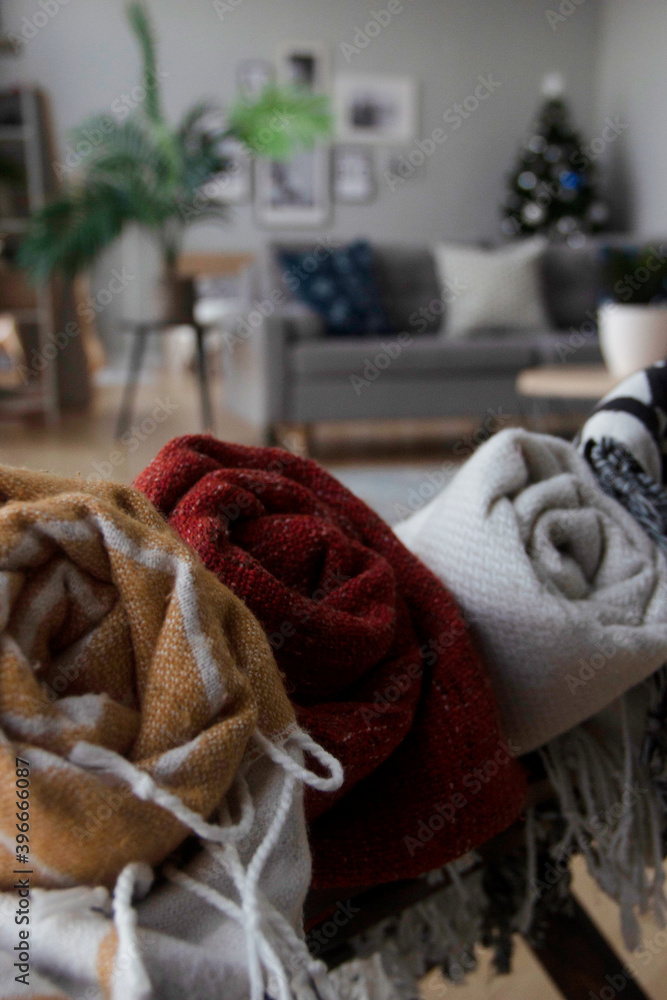 blankets in the interior blankets in the interior