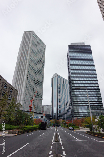 High buildings in Shinjuku district in Tokyo  Japan 