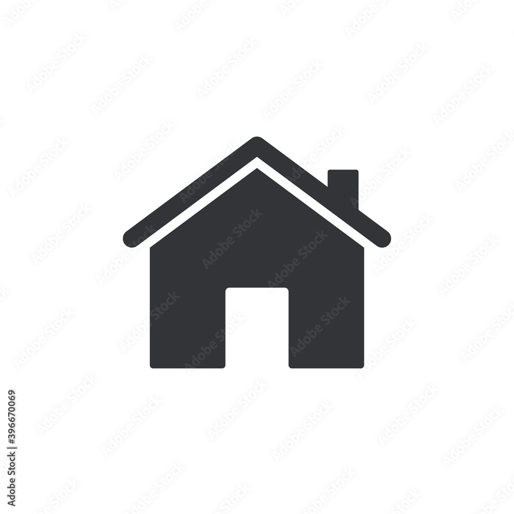 House Icon isolated on white background. Home symbol Vector Illustration.