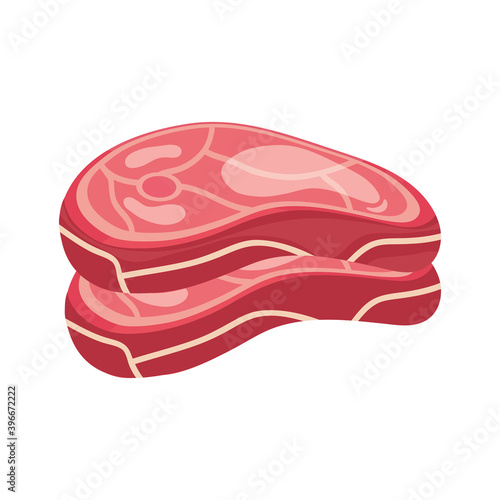 delicious fresh diced beef butchery product vector illustration design