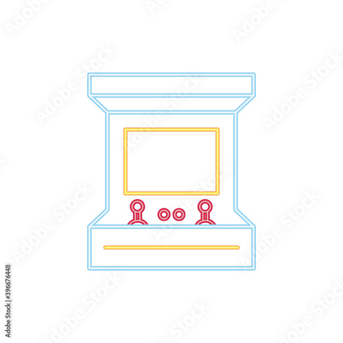 video game machine slot neon style icon