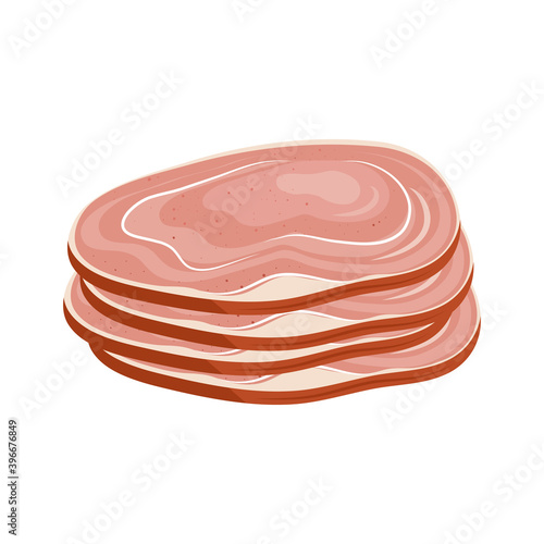 delicious fresh salami butchery product vector illustration design