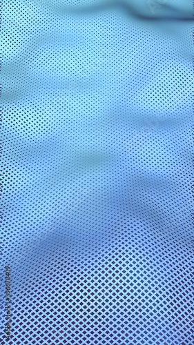 Blue and white abstract digital and technology background. The pattern with repeating rectangles. Vertical orientation. 3D illustration