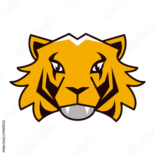 Fototapeta Naklejka Na Ścianę i Meble -  tiger head animal emblem icon