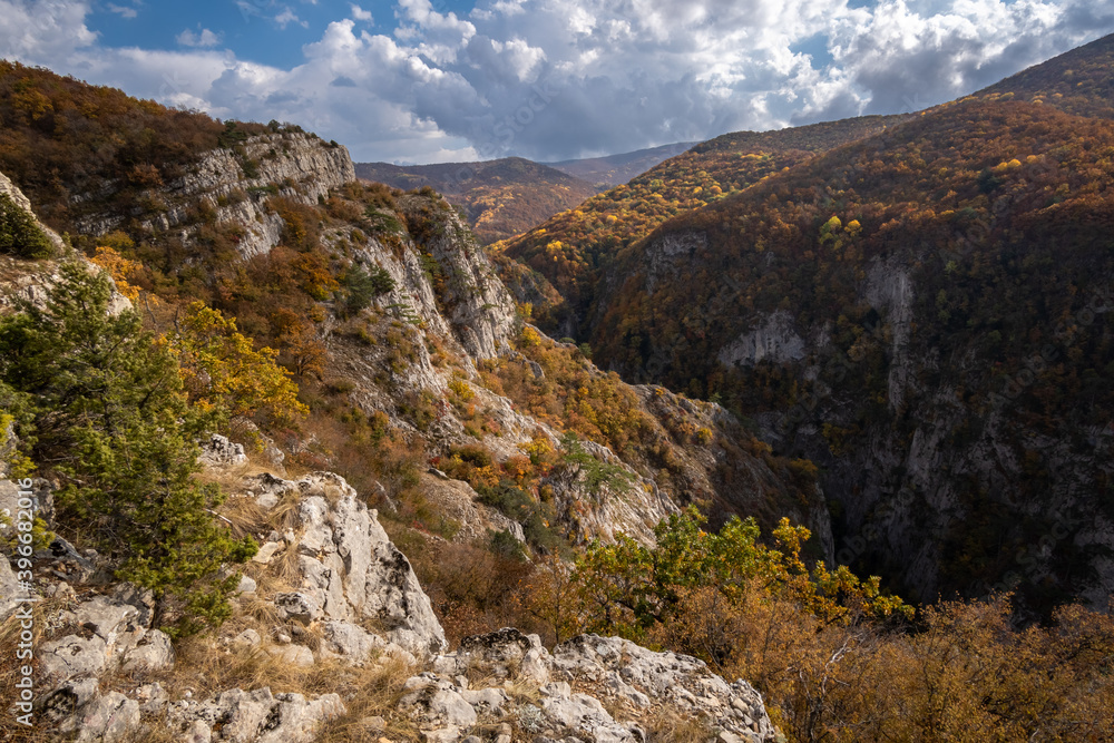 the great canyon of Crimea in October