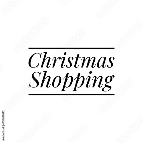 ''Christmas Shopping'' Lettering