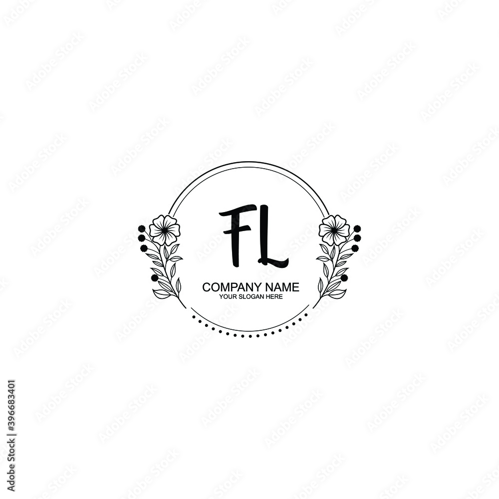 Initial FL Handwriting, Wedding Monogram Logo Design, Modern Minimalistic and Floral templates for Invitation cards Initial FL Handwriting, Wedding Monogram Logo Design, Modern Minimalistic and Floral templates for Invitation cards
