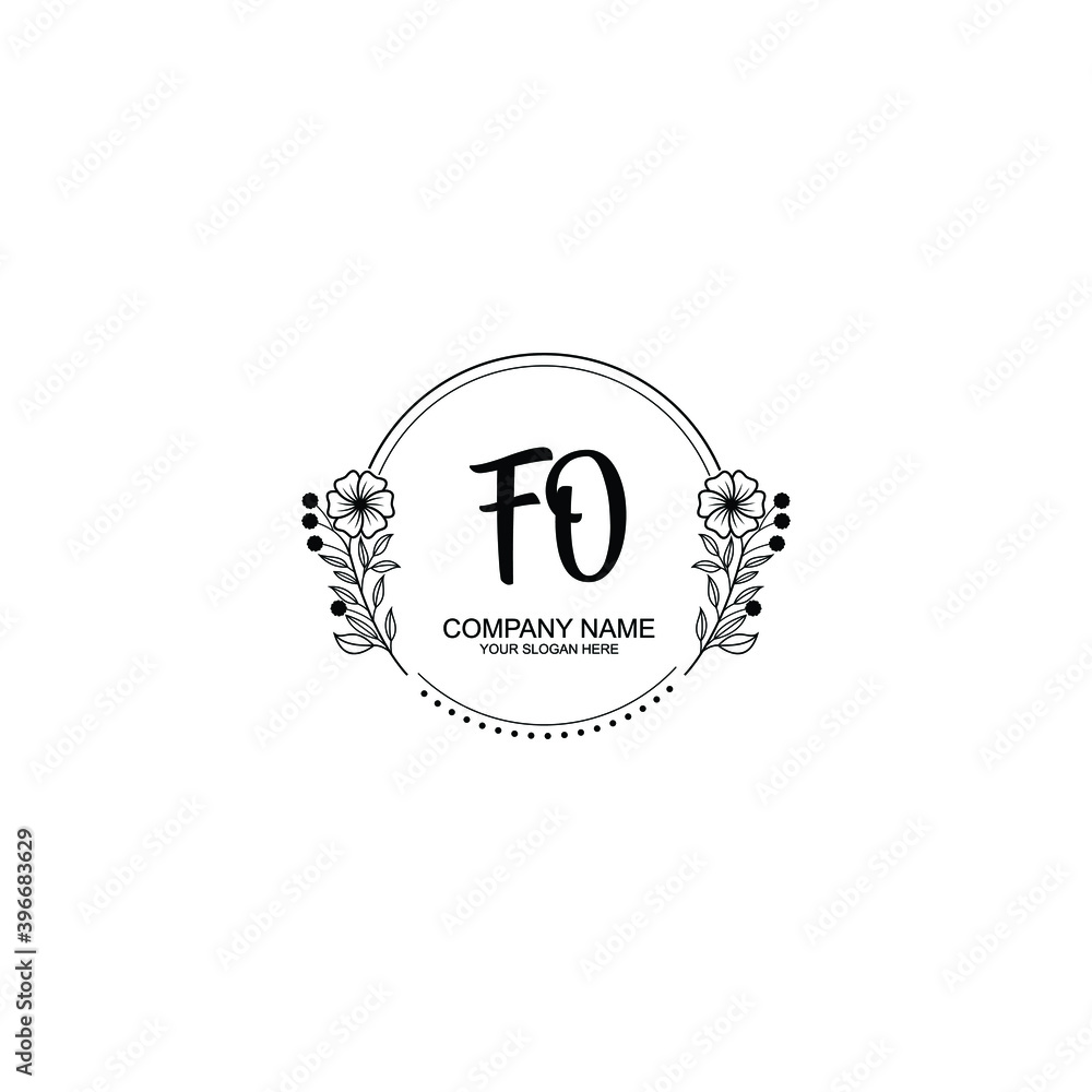 Initial FO Handwriting, Wedding Monogram Logo Design, Modern Minimalistic and Floral templates for Invitation cards Initial FO Handwriting, Wedding Monogram Logo Design, Modern Minimalistic and Floral templates for Invitation cards