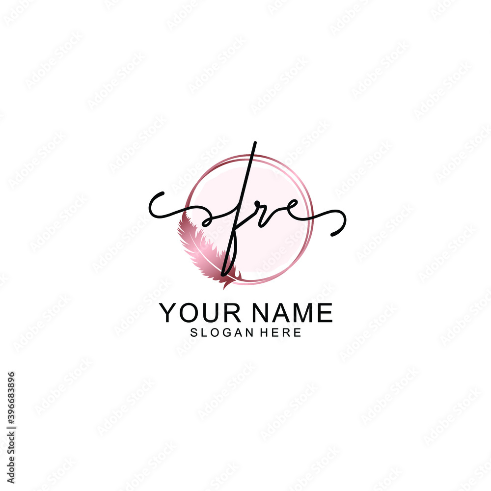 Initial FR Handwriting, Wedding Monogram Logo Design, Modern Minimalistic and Floral templates for Invitation cards Initial FR Handwriting, Wedding Monogram Logo Design, Modern Minimalistic and Floral templates for Invitation cards