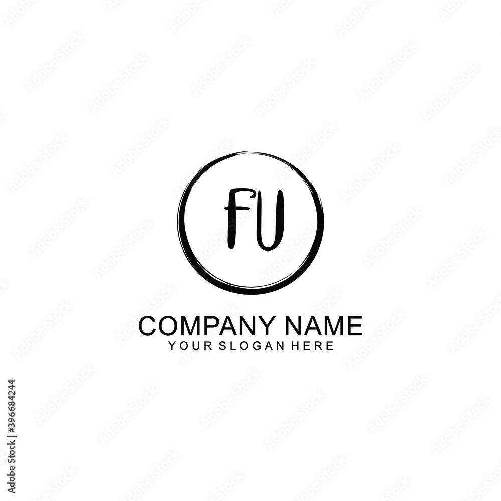 Initial FU Handwriting, Wedding Monogram Logo Design, Modern Minimalistic and Floral templates for Invitation cards Initial FU Handwriting, Wedding Monogram Logo Design, Modern Minimalistic and Floral templates for Invitation cards