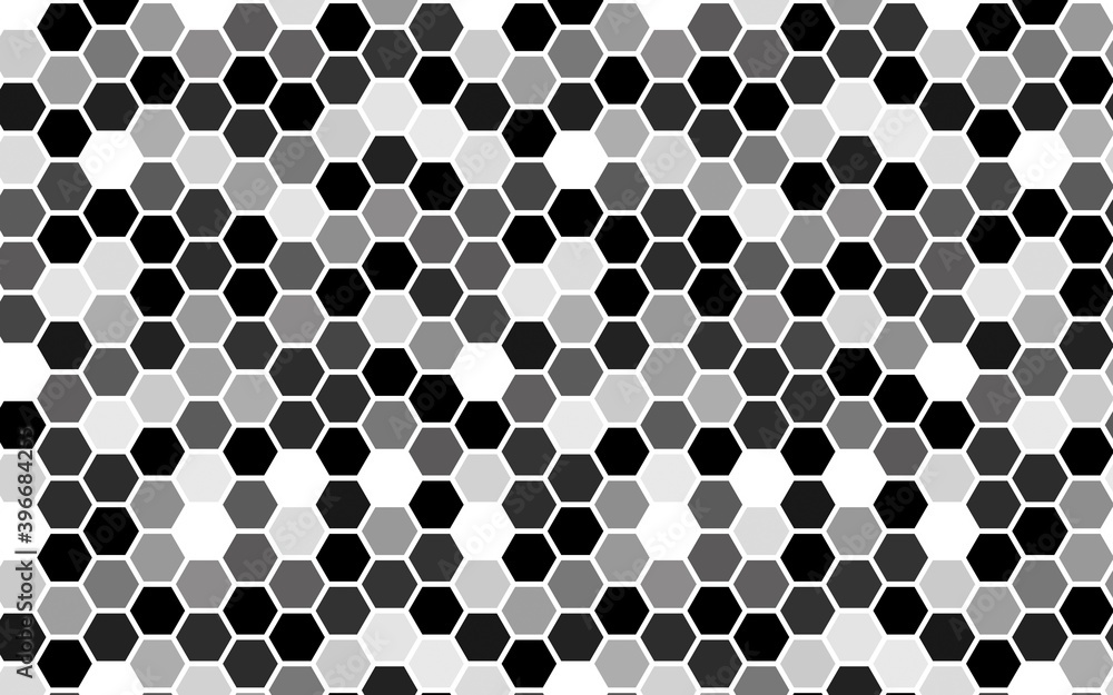 White honeycomb with a gradient color. Isometric geometry. 3D illustration White honeycomb with a gradient color. Isometric geometry. 3D illustration