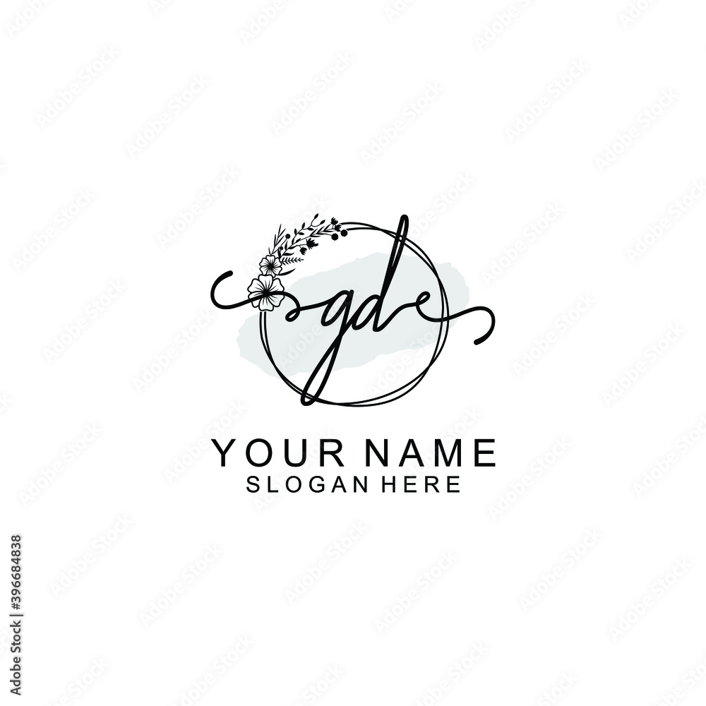 Initial GD Handwriting, Wedding Monogram Logo Design, Modern Minimalistic and Floral templates for Invitation cards Initial GD Handwriting, Wedding Monogram Logo Design, Modern Minimalistic and Floral templates for Invitation cards