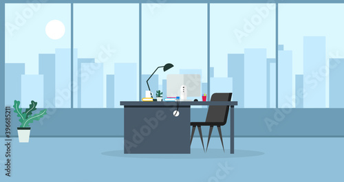 office  learning and teaching To work Using a design program vector illustration 