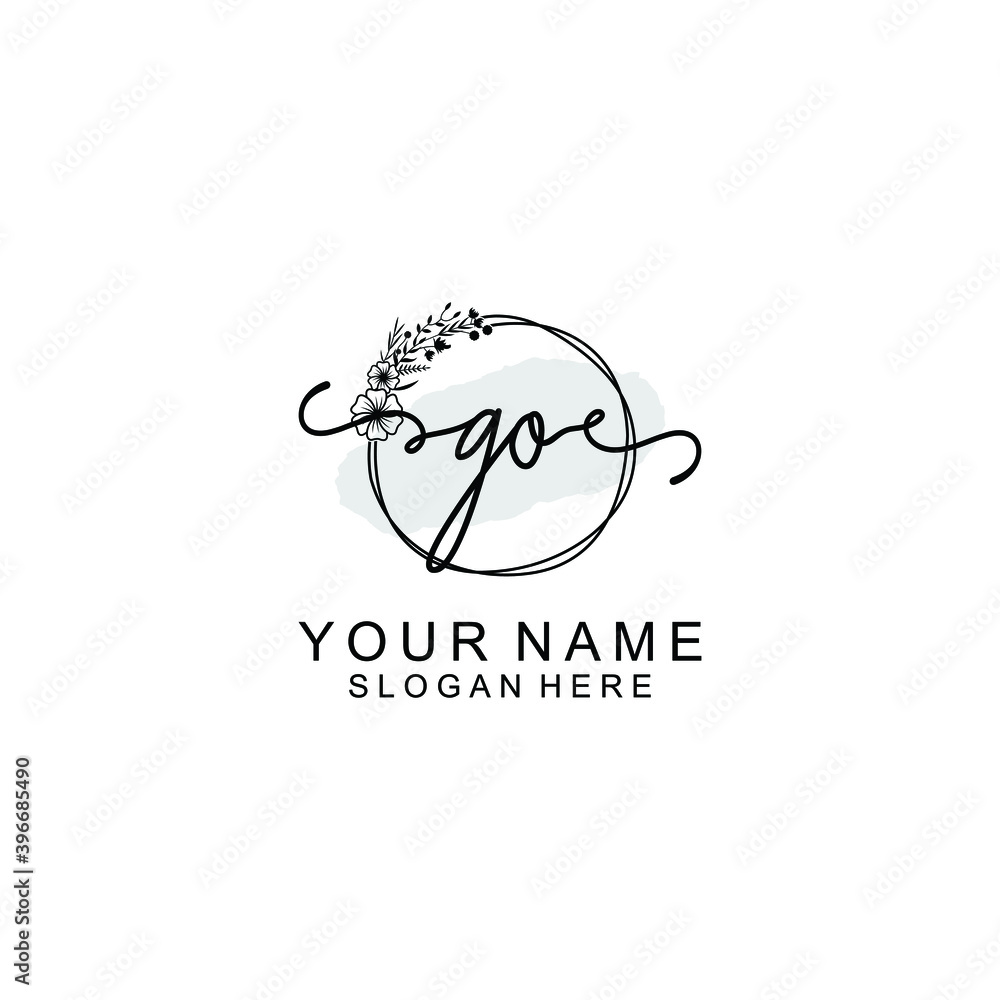 Initial GO Handwriting, Wedding Monogram Logo Design, Modern Minimalistic and Floral templates for Invitation cards Initial GO Handwriting, Wedding Monogram Logo Design, Modern Minimalistic and Floral templates for Invitation cards
