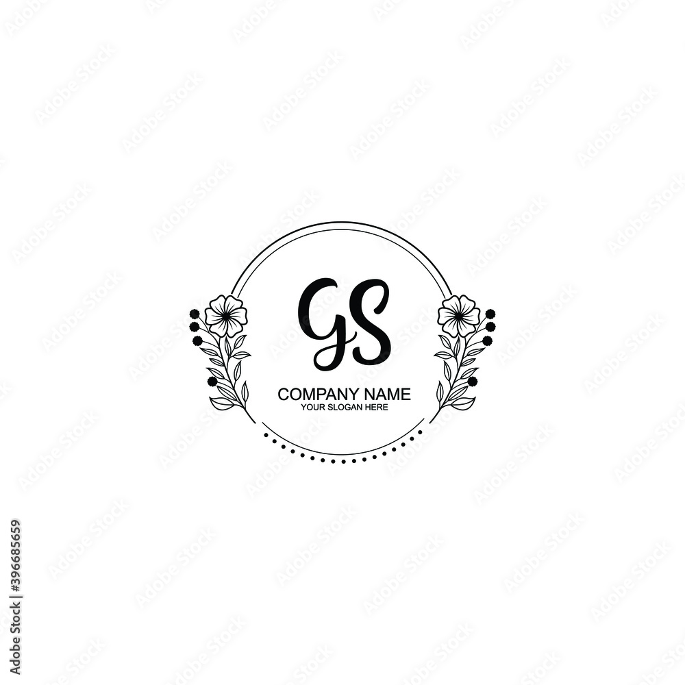 Initial GS Handwriting, Wedding Monogram Logo Design, Modern Minimalistic and Floral templates for Invitation cards Initial GS Handwriting, Wedding Monogram Logo Design, Modern Minimalistic and Floral templates for Invitation cards