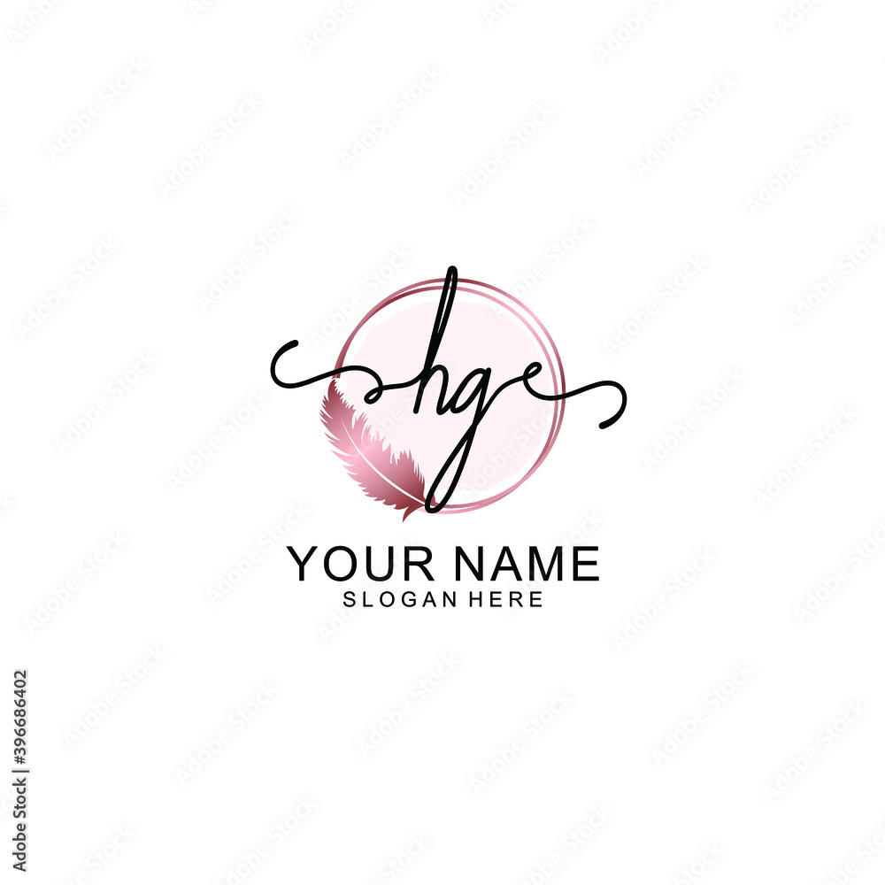 Initial HG Handwriting, Wedding Monogram Logo Design, Modern Minimalistic and Floral templates for Invitation cards Initial HG Handwriting, Wedding Monogram Logo Design, Modern Minimalistic and Floral templates for Invitation cards